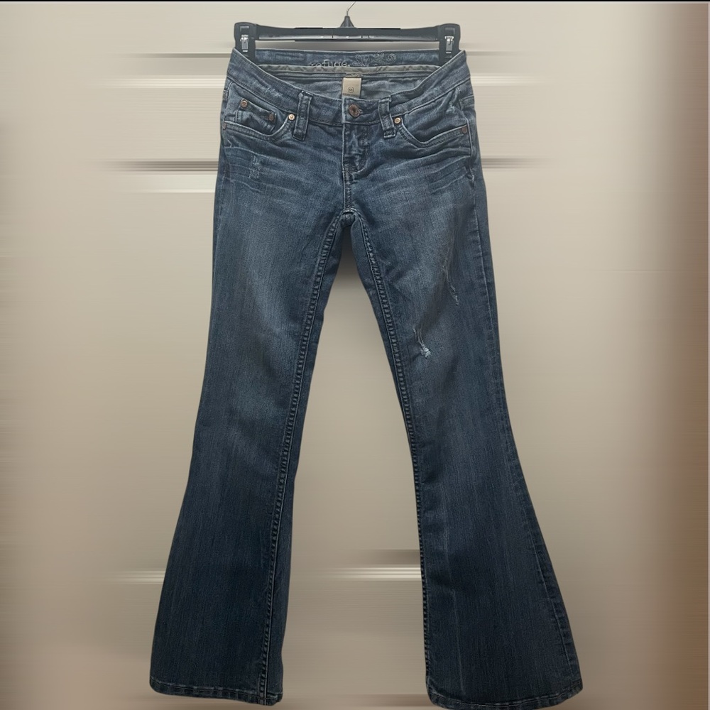 Refuge Medium Wash Blue Flare Jeans